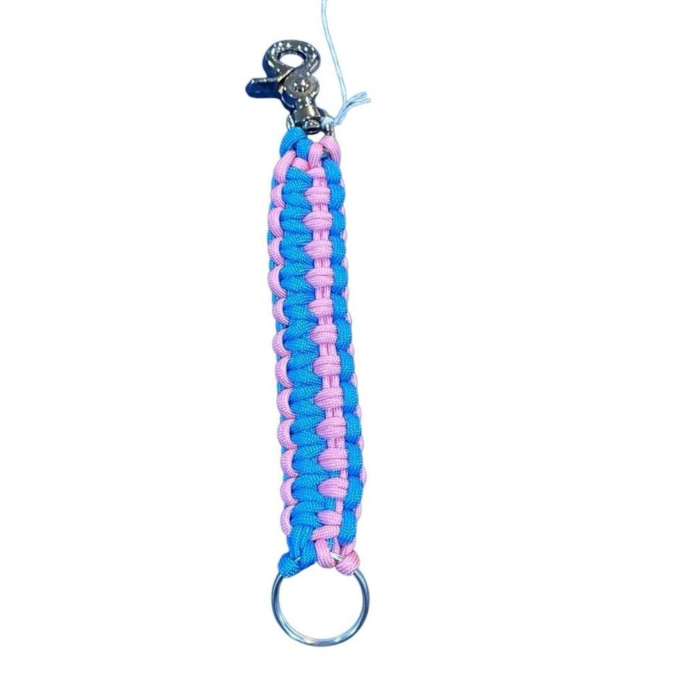 Handmade chunky paracord keychain